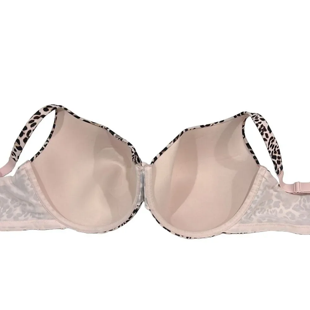 Cacique Animal Print True Embrace Demi Smooth Bra Size 46DD